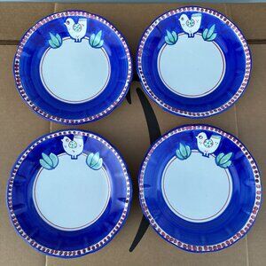 Vietri Solimene Campagna Chicken Dinner Plate 10" Bundle Of 4
